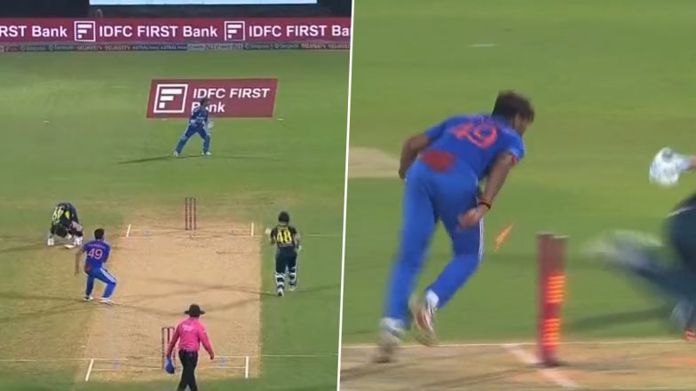 Sloppy! Steve Smith Slips While Attempting to Hit Scoop Shot, Gets Run Out During IND vs AUS 1st T20I 2023 (Watch Video)