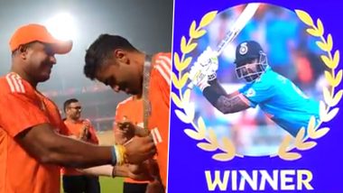 Suryakumar Yadav Wins ‘Best Fielder’ Medal With Groundsmen Making Unique Announcement After IND vs NED ICC Cricket World Cup 2023 Match, BCCI Shares Video