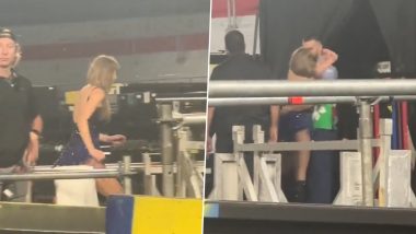 Taylor Swift Hugs and Kisses Travis Kelce Post Her Eras Tour Show in Buenos Aires! (Watch Viral Video)