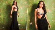 Diwali 2023 Fashion: Tejasswi Prakash Gets Festive Ready in Black Saree and Multi-coloured Sequin Blouse! (View Pics)