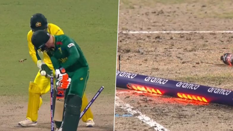 Two Wickets in Two Balls! Travis Head Dismisses Heinrich Klaasen and Marco Jansen Off Consecutive Deliveries During SA vs AUS ICC Cricket World Cup 2023 Semifinal (Watch Video)