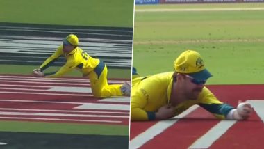 Outrageous! Travis Head Pulls Off Well-Judged Catch To Dismiss Rohit Sharma During IND vs AUS ICC Cricket World Cup 2023 Final (Watch Video)