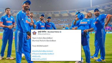 ‘Truly WONkhede’ Mumbai Police’s Epic Post Following India’s Impressive Win Over Sri Lanka in CWC 2023 Goes Viral