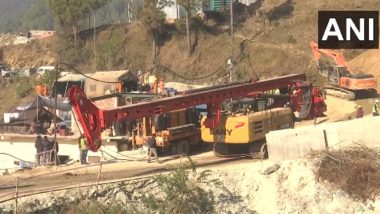 Uttarakhand Tunnel Collapse Update: BRO Personnel To Quickly Transport Machines for Vertical Drilling to Hill Top (Watch Video)