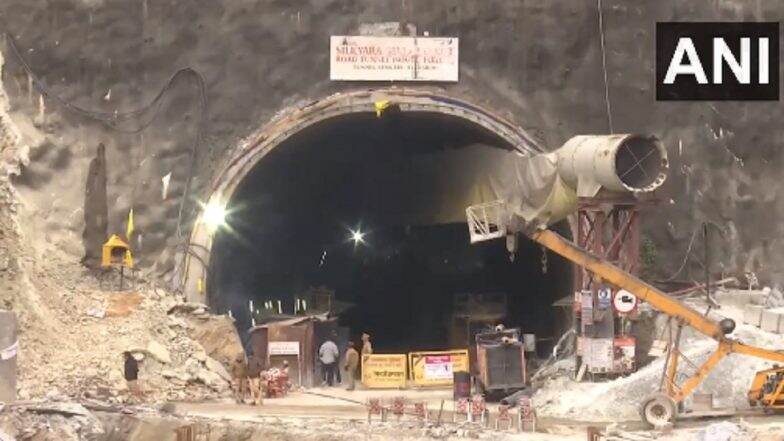 Uttarakhand Tunnel Rescue Operation Update: First Worker Among 41 People Trapped Inside Silkyari Tunnel Successfully Rescued (Watch Video)