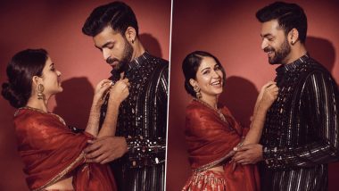 Varun Tej and Lavanya Tripathi Exude Festive Glam in Red and Black Ethnic Outfits Respectively for Diwali Bash! (View Pics)
