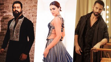 Diwali 2023 Outfit Ideas: From Kriti Sanon, Vicky Kaushal to Shahid Kapoor, Take Ethnic Fashion Inspo From These Tinsel Town Celebs To Shine This Festive Season! (View Pics)