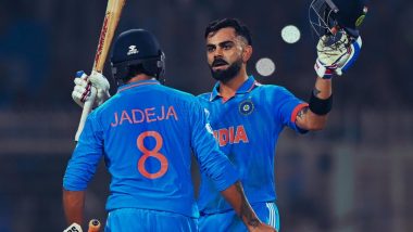 ‘Greatest of All Time’ Fans React After Virat Kohli Equals Sachin Tendulkar’s Record of 49 ODI Centuries During IND vs SA ICC Cricket World Cup 2023 Match