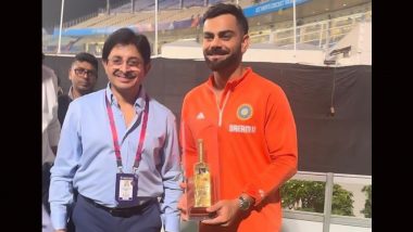 Virat Kohli Gifted Gold-Plated Bat by Cricket Association of Bengal on 35th Birthday After IND vs SA CWC 2023 Match