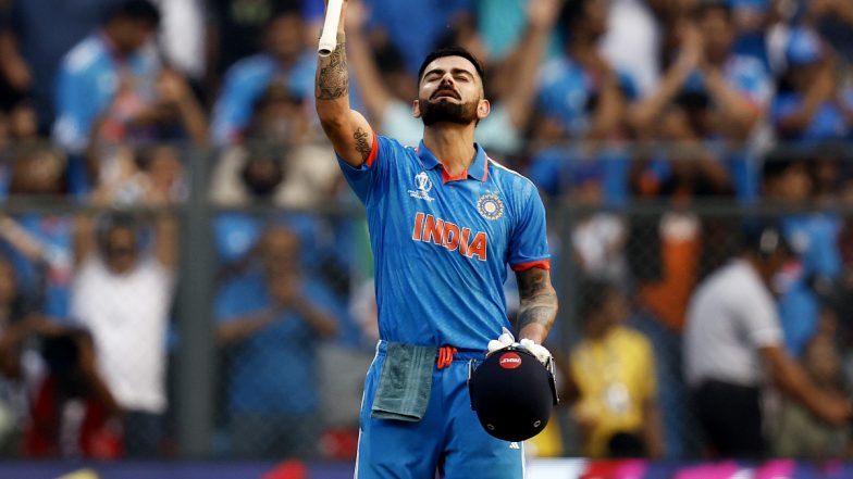 ‘Master of Records, King of Cricket’ Fans Heap Praise on Virat Kohli After He Breaks Sachin Tendulkar’s Record of Most ODI Centuries During IND vs NZ CWC 2023 Semifinal