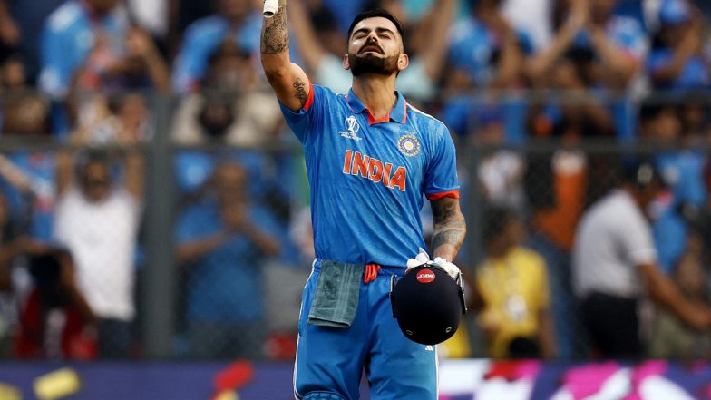 ICC World Cup 2023: JR NTR, Suniel Shetty, Ayushmann Khurrana and Other Celebs Congratulate Virat Kohli on Breaking Sachin Tendulkar's ODI Centuries Record in India vs New Zealand Match!