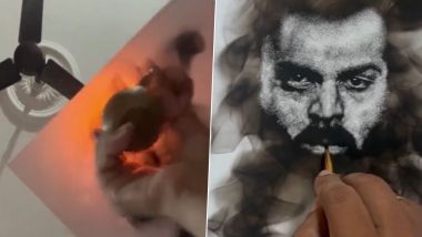 Smoke Artist From Cuttack Creates Unique Artwork for Virat Kohli on His 35th Birthday (Watch Video)