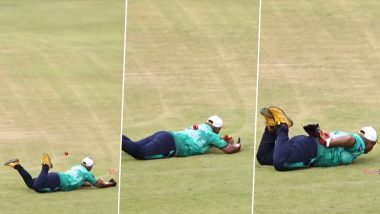 Genius! Wicketkeeper Manages To Complete Catch With His Back After Ball Slips Out of Hand During Local Tennis-Ball Cricket Match, Video Goes Viral