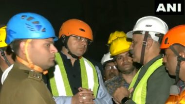 Uttarkashi Tunnel Collapse Update: All 40 Trapped Workers Safe, Rescue Efforts Underway; CM Pushkar Singh Dhami Visits Site (Watch Video)