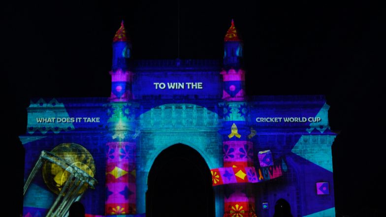 Ahead of Diwali 2023 Gateway of India Lights up in Mumbai With Cricket World Cup Theme (Video and Pics Inside)