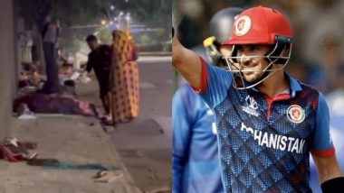 Afghanistan Cricketer Rahmanullah Gurbaz Spotted Giving Money to Needy People on the Streets of Ahmedabad Ahead of Diwali 2023, Video Goes Viral