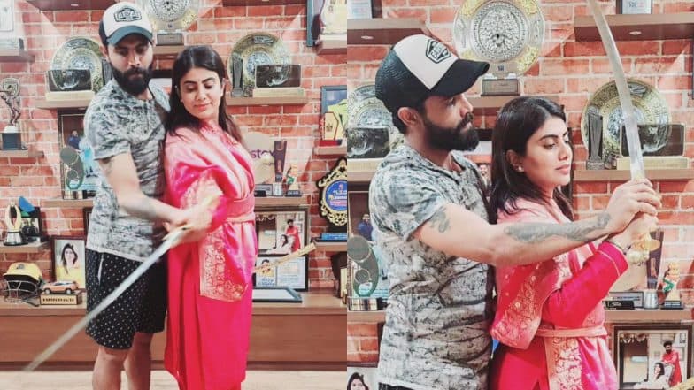 'Never Cared for the Crown, Always Preferred a Sword' Ravindra Jadeja's Wife Rivaba's Poses With Husband, Pics Go Viral