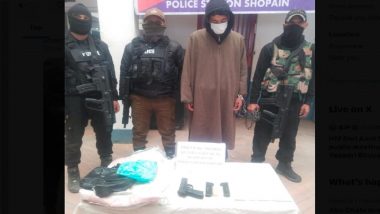 Jammu and Kashmir: Ansar Ghazwat-Ul-Hind Terrorist Associate Arrested in Shopian, Arms, Ammunition Recovered at Habdipora Crossing