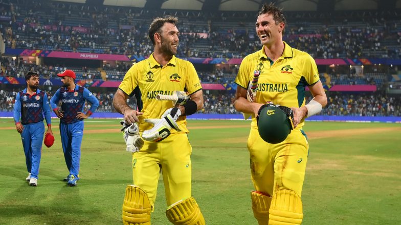 'Played his Role Beautifully' Pat Cummins Credits Glenn Maxwell As Duo Register Highest 8th Wicket Partnership in ODI History