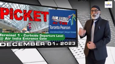 Khalistani Separatist Gurpatwant Singh Pannun Gives Call to 'Picket' Outbound Air India Flights in Canada on December 1 (Watch Video)