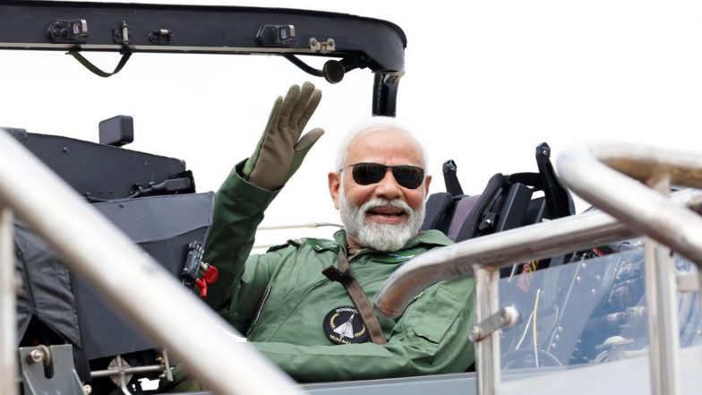 It Shows Their Hatred for PM Narendra Modi: BJP on Opposition Parties’ Criticism of His Sortie on Tejas Fighter Aircraft