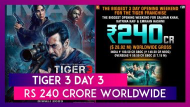 Tiger 3 Box Office Collection Day 3: Salman Khan And Katrina Kaif’s Action-Thriller Movie Collects Rs 240 Crore Worldwide