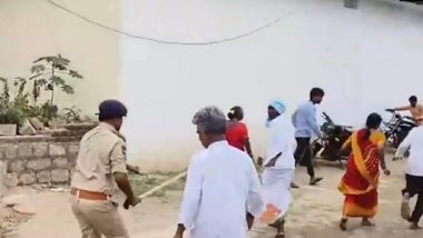 Telangana Assembly Election 2023: Clash Erupts Between Congress and BRS Workers in Rangareddy District (Watch Video)