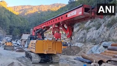 Uttarakhand Tunnel Collapse: Location for Vertical Drilling Identified To Evacuate 41 Workers Trapped Inside Silkyara Tunnel (Watch Video)