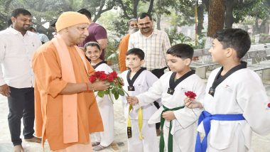 Children’s Day 2023: Uttar Pradesh CM Yogi Adityanath Meets Children, ‘Blesses Them for a Bright Future’
