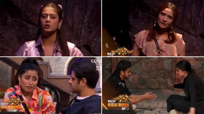 Bigg Boss 17: Aishwarya Sharma Faces Nomination Heat; Exes Munawar Faruqui and Ayesha Khan Serve Romance (Watch Video)