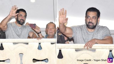 Salman Khan Waves at Fans Outside Galaxy Apartments in Mumbai on His 58th Birthday (View Pics)