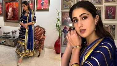 Sara Ali Khan Looks Ethereal in Elegant Blue Anarkali Dress, Shares Photos From Sharmin Segal-Aman Mehta’s Wedding Reception