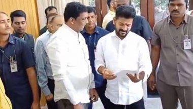 Telangana CM Revanth Reddy Listens to People's Grievances at First 'Praja Darbar' in Hyderabad (Watch Video)