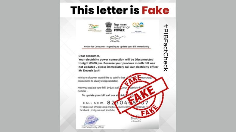 Consumers Need To Update Their Electricity Bills By Contacting Provided Helpline Number To Avoid Disconnection? PIB Fact Check Reveals Truth