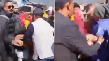 KP Sharma Oli Assaulted: Former Nepal PM Attacked in Dhankuta During Publicity Campaign (Watch Video)