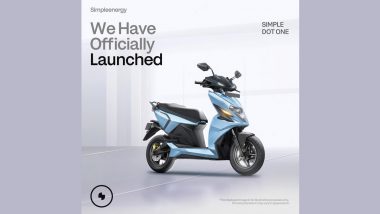 Simple Energy ‘Dot One’ E-Scooter Launched in India: Check Specifications, Design and Price Here