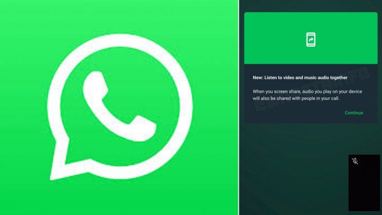 WhatsApp New Feature Update: Meta-Owned Platform Announces New Feature for Beta Testers To Share Music Audio During Video Calls