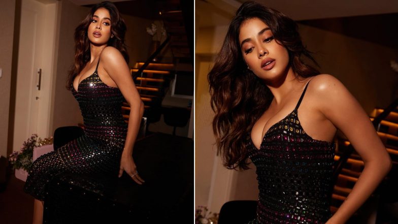 Janhvi Kapoor Adds the Right Amount of Glam in Beaded Bodycon Dress With a Plunging Neckline – See Pics!