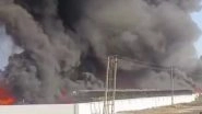 Gujarat Fire: Massive Blaze Erupts at Warehouse in Kutch, Video Shows Plumes of Smoke