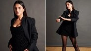 Lady in Black! Shehnaaz Gill Slays in All-Black Ensemble Featuring a Blazer Jacket and Short Dress With Sheer Tights &ndash; See Pics