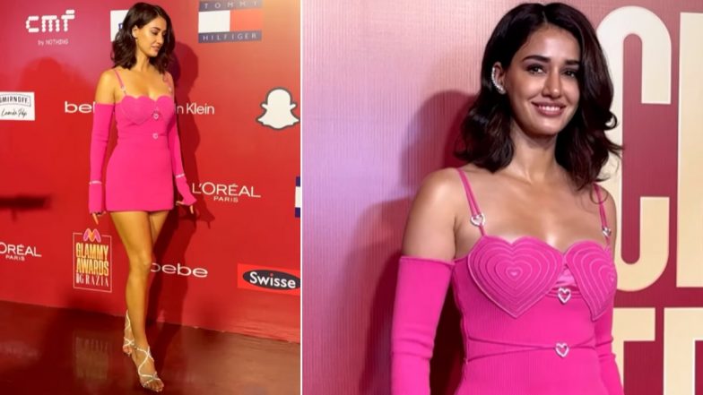 Disha Patani Makes Heads Turn in Hot-Pink Mini Dress With Heart-Shaped Patches and Matching Gloves – See Pics!