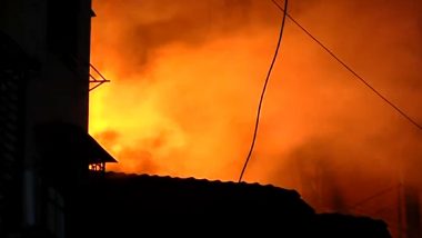 Mumbai Fire: Two Charred Bodies Recovered After Massive Blaze Engulfs Building in Girgaon Chowpatty Area (Watch Video)