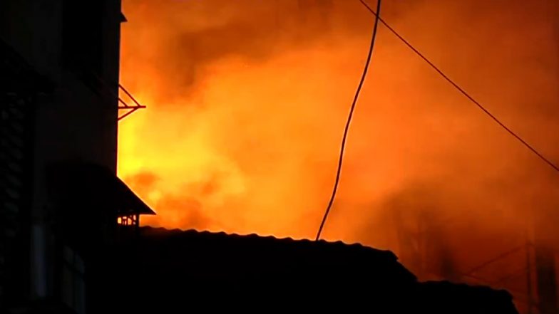 Mumbai Fire: Two Charred Bodies Recovered After Massive Blaze Engulfs Building in Girgaon Chowpatty Area (Watch Video)