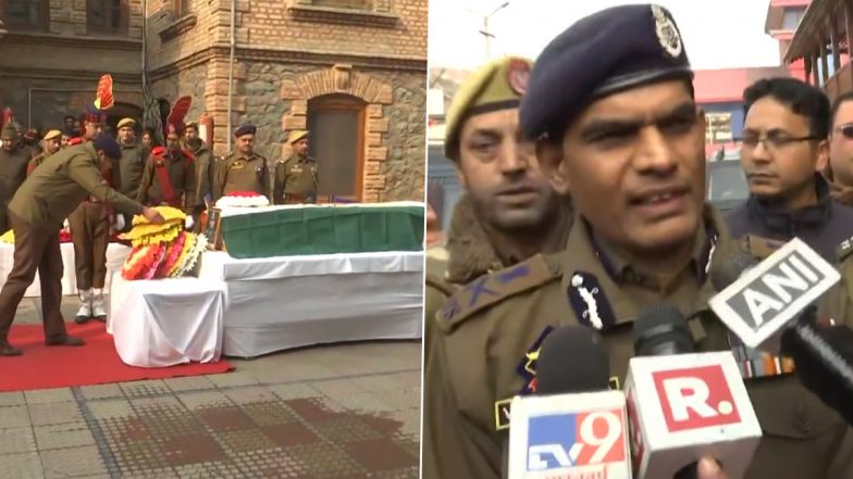 Jammu and Kashmir: Inspector Masroor Ahmad Wani Succumbs to Injuries After Terror Attack, Police Officials Pay Final Respects in Srinagar (Watch Videos)