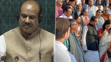 Mahua Moitra ‘Cash for Query’ Charge: Opposition Walks Out as Lok Sabha Adopts Motion to Expel TMC MP (See Pic and Video)