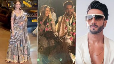 Aditi Rao Hydari, Ranveer Singh, and Other Stars Grace Sharmin Segal-Aman Mehta’s Wedding Reception (Watch Videos)