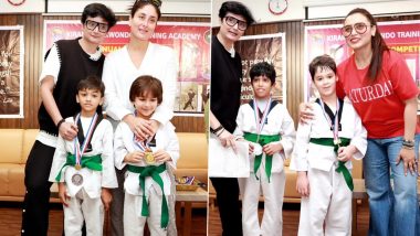 Kareena Kapoor Khan and Rani Mukerji Attend Kids' Taekwondo Competition; Taimur Wins Gold Medal (See Pics)