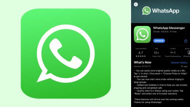 WhatsApp Feature Update: Meta-Owned Platform Rolls Out New Feature for iOS Users To Send Original Quality Media As File