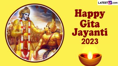 Gita Jayanti 2023 Images & Gita Mahotsav HD Wallpapers for Free Download Online: WhatsApp Stickers, Quotes and SMS To Share on the Birth Anniversary of Bhagavad Gita
