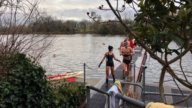 Harry Styles Shows Off His Tattooed Torso As He Takes a Dip in River Thames With GF Taylor Russell in London (View Pic)